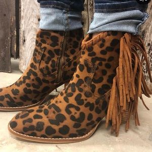 beast fringe booties